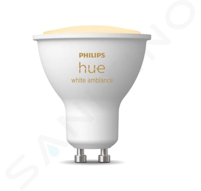 Philips Hue Ampoules intelligentes - Ampoule LED intelligente GU10, 4,3 W, intensité variable, lumière blanche 929001953309