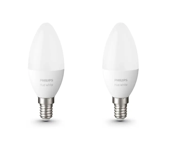 Levně Philips Hue White - Chytrá LED žárovka E14, 470 lm, teplá bílá, 2 ks 929003021102