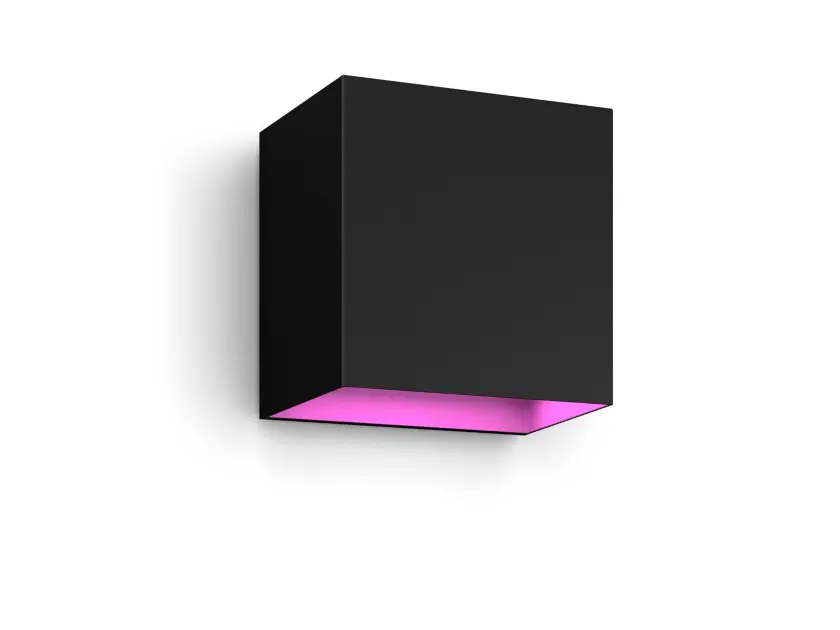 Levně Philips Hue Resonate - Chytré nástěnné venkovní LED svítidlo, 12x12 cm, černá 929003553001