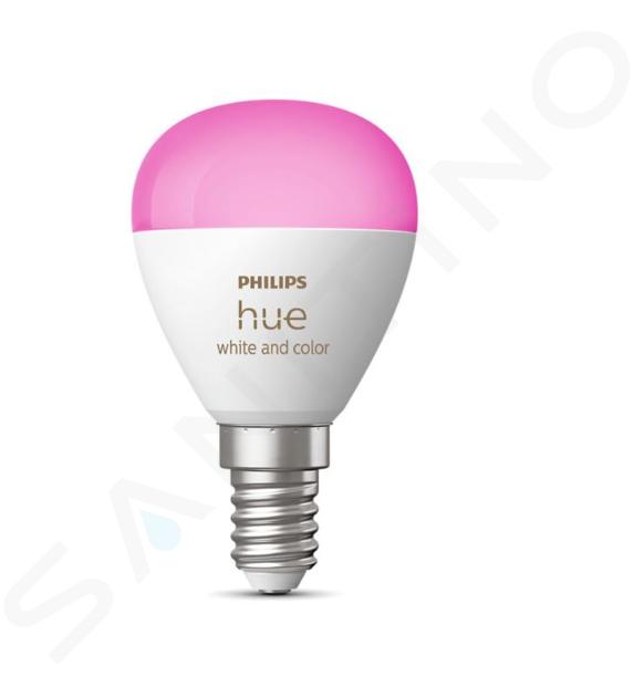 Philips Hue Bombillas inteligentes - Bombilla LED inteligente E14, 5,1 W,  regulable, luz blanca y de color 929003573601