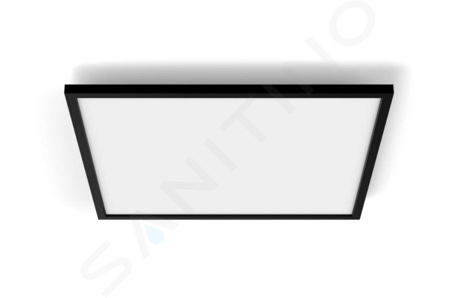 Philips Hue Eclairage intelligent - Plafonnier LED intelligent, 60x60 cm, 39 W, intensité variable, avec télécommande, lumière blanche, noir 929003597601