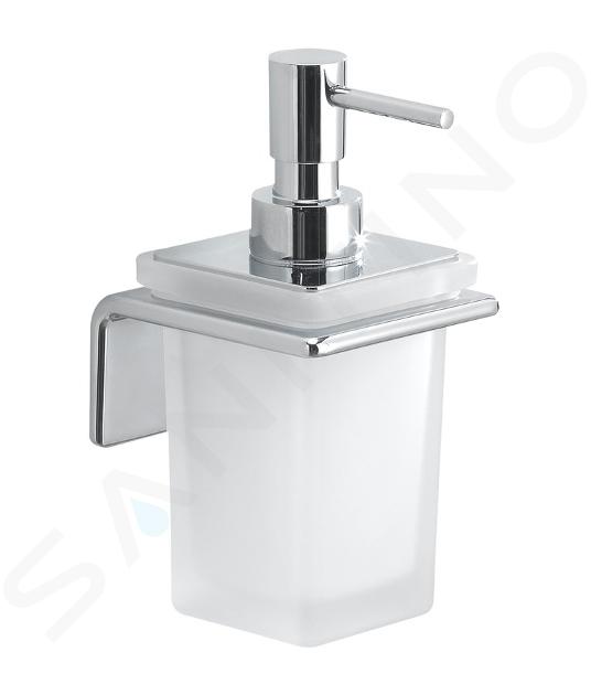 Sapho Gedy Il Giglio - Zeepdispenser met houder, melkglas/chroom A98113