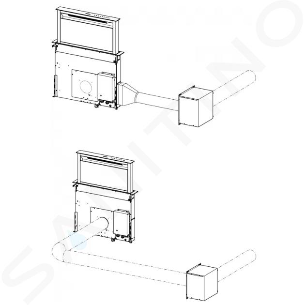 Franke Accessori - Set FDW 908, per il posizionamento del motore all'esterno della cappa 112.0442.942