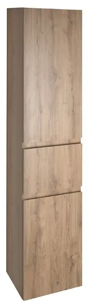 Levně Aqualine Altair - Vysoká skříňka s košem 40x184x31 cm, P, dub emporio AI485R