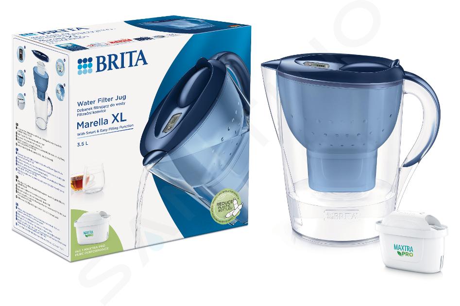 Brita Caraffe - Caraffa filtrante Marella XL Memo, volume 3,5 l, filtro MX  PRO, blu 1052778