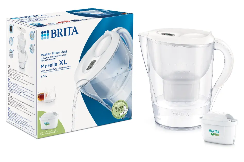 Brita Caraffe - Caraffa filtrante Marella XL Memo, volume 3,5 l, 2x filtri  MX PRO, blu 1052786