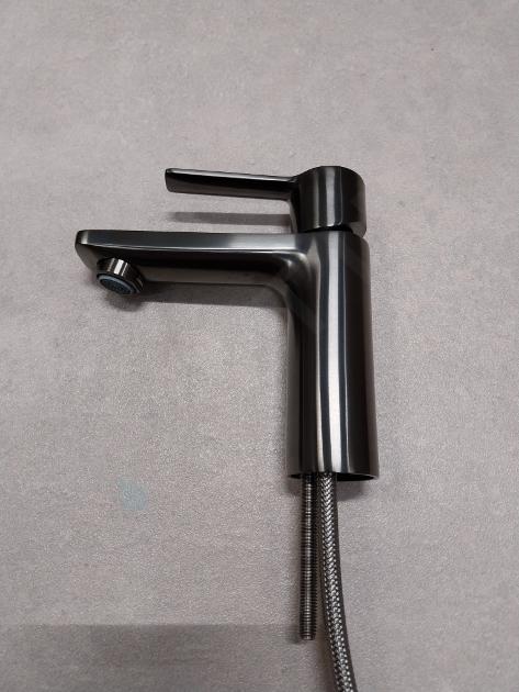 Grohe - Umyvadlová baterie s výpustí Push-Open, kartáčovaný Hard ...