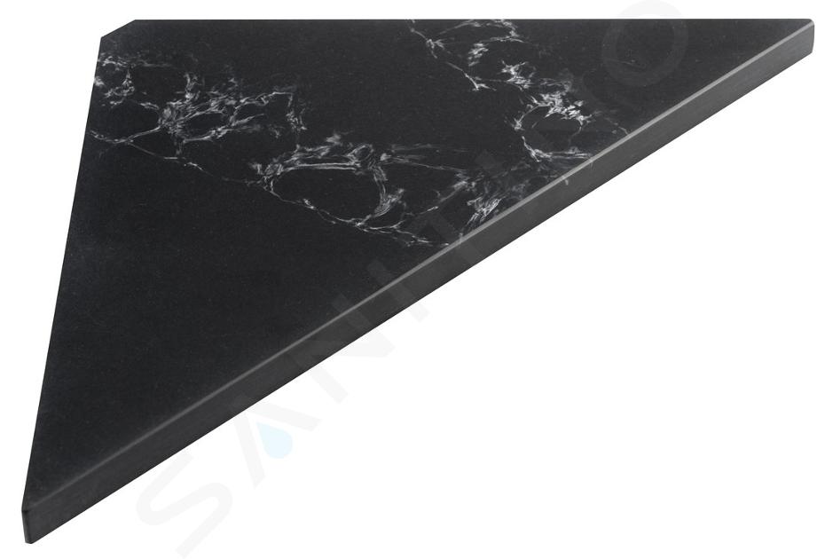 SAPHO AE200-0598 Abeline rohová polica rockstone 20 x 20 cm, black attica