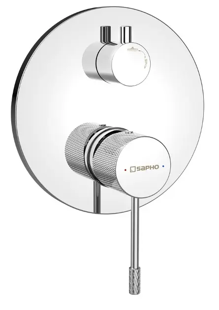 Sapho Solaris - Mitigeur encastré 2 sorties, avec corps d’encastrement, chrome WD042