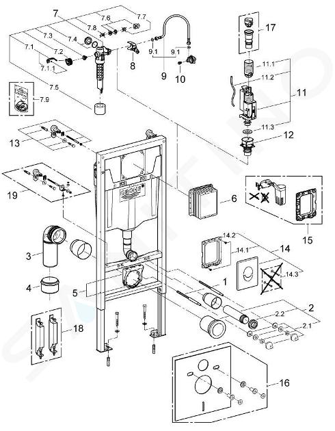 grot campagne Verkeerd Grohe Rapid SL - Voorwand wc-element voor hangtoilet, GD2 stortbak, Skate  Air bedieningspaneel, alpine wit 38722001 | Sanitino.nl