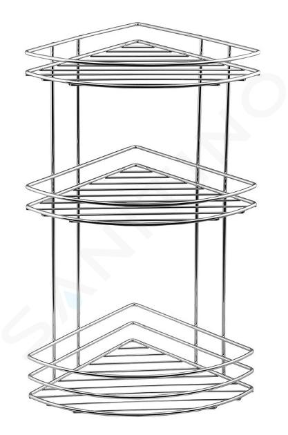 Aqualine Chrom Line - Eck-Ablage, 3-Fach, verchromt 37015