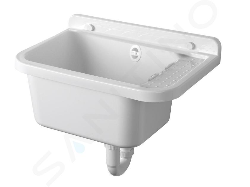 Aqualine Vidoirs - Vidoir suspendu 500x340 mm, plastique/blanc PI5050