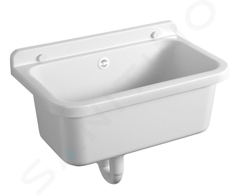 Aqualine Céramique - Vidoir suspendu 550x340 mm, plastique/blanc PI5055