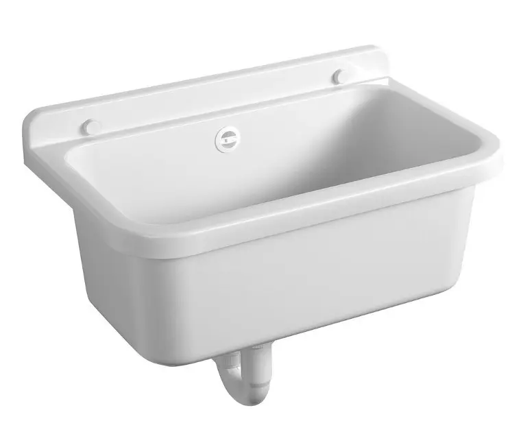 Aqualine - Vägghängd diskho 55x34 cm, plast/vit PI5055