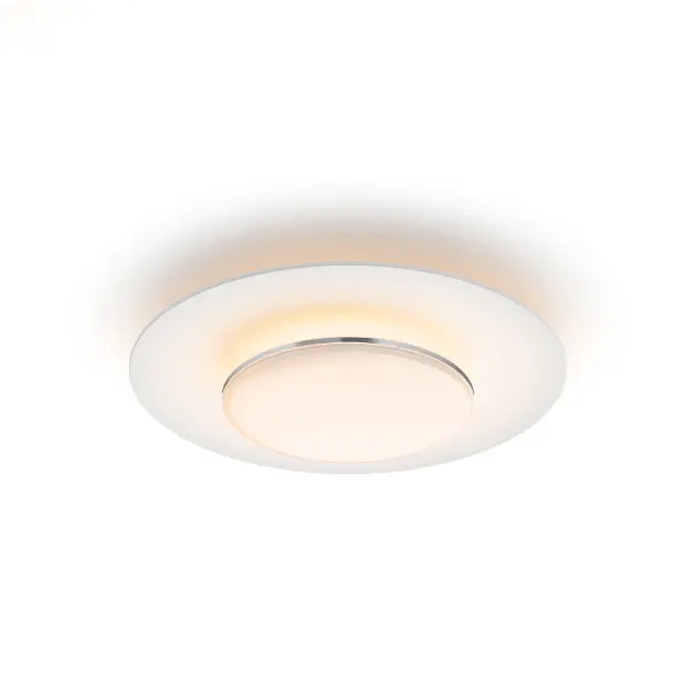 4 Strutture Metalliche Per Plafoniere, Diametro 40 Cm, Bianche, Con Portalampade E27, Pronte Per L'Installazione, Made In Italy, CE