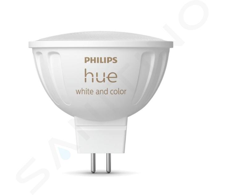 Philips Hue Bombillas inteligentes - Bombilla LED inteligente GU5.3, MR16, 6,3 W, regulable, luz blanca y de color 929003575301