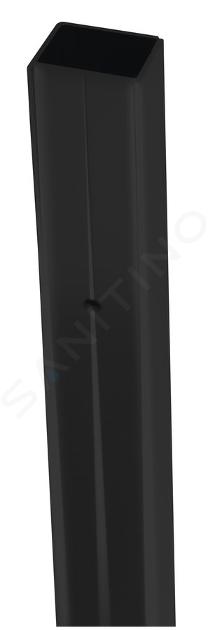 Polysan Zoom Line - Profilé d'extension 20 mm, hauteur 1900 mm, pour profilé pivotant mural, noir mat ZL920B