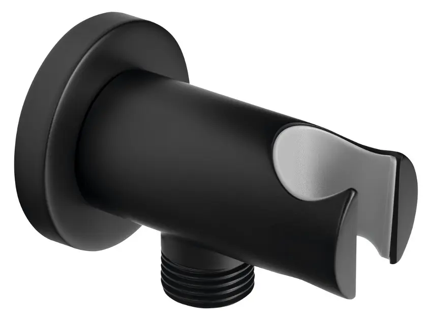 Sapho Douches - Coude mural avec support, noir mat 1205-09B