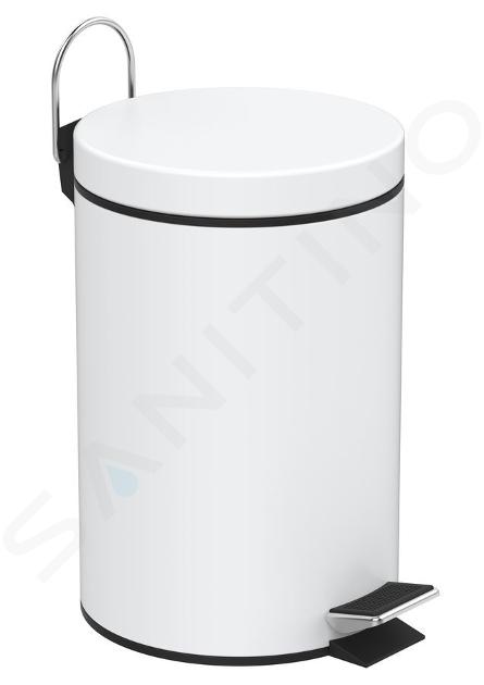 Aqualine Simple Line - Cubo de basura, redondo 3l, blanco 28103