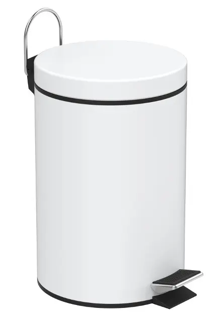 Aqualine Simple Line - Coș de gunoi, 3l, alb 28103