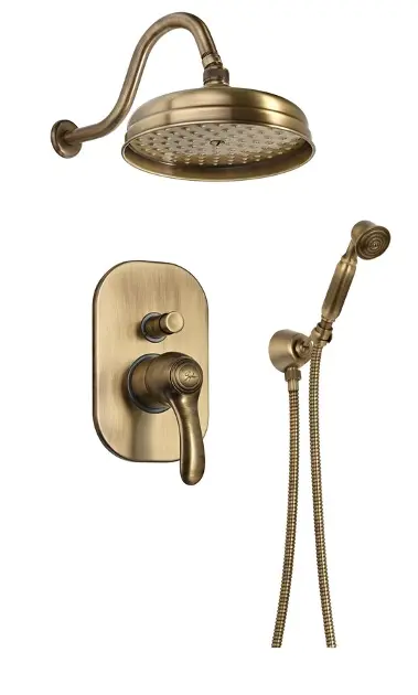 E-shop Sapho Kirké - Sprchový set s batériou pod omietku, s telesom, priemer 20 cm, bronz KI42B-02