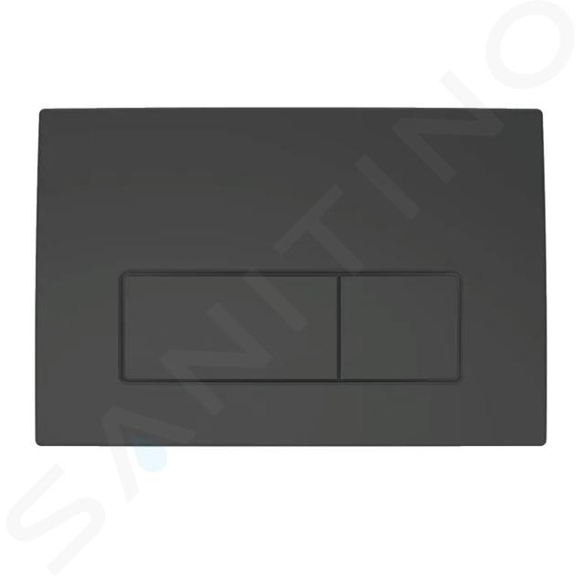 Geberit Delta50 - Control de descarga, negro mate 115.119.14.1