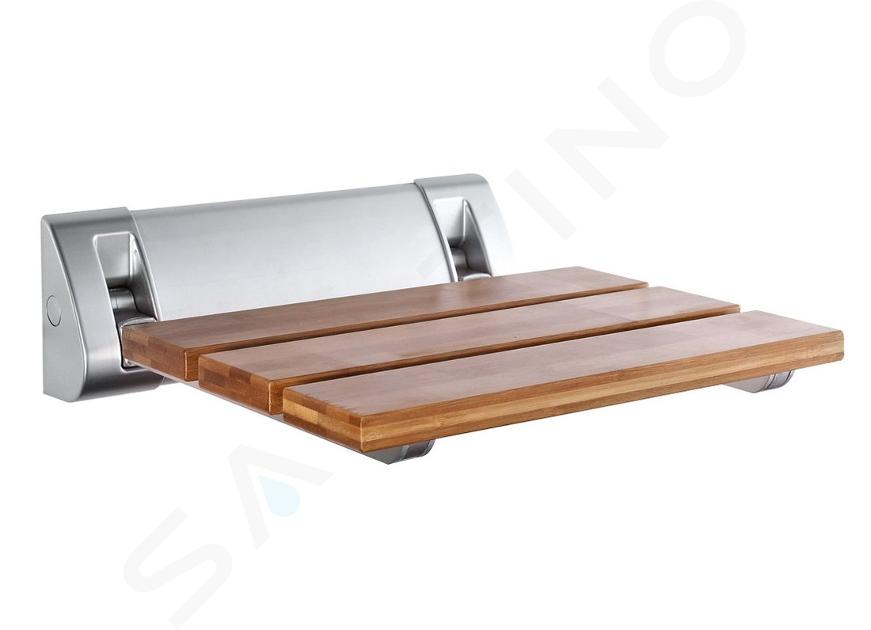 Aqualine Duchas - Asiento de ducha abatible 32x23 cm, bambú AE236