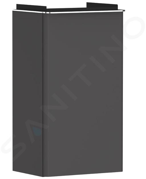 Hansgrohe Xelu Q - Wastafelmeubel, 63x34x27 cm, 1 deur, scharnieren links, mat grijs/chroom 54012000