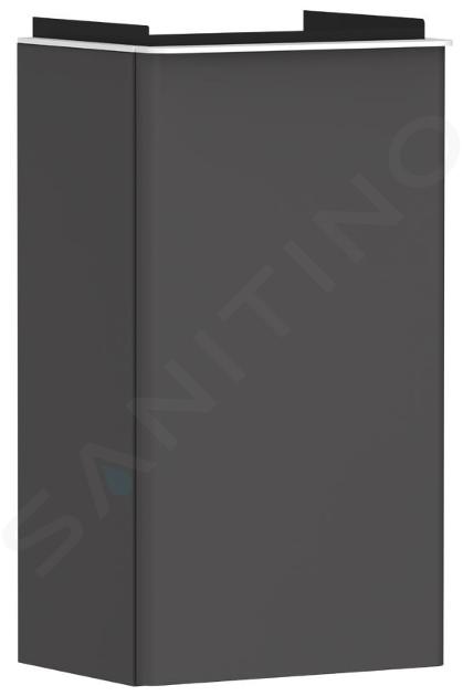 Hansgrohe Xelu Q - Wastafelmeubel, 63x34x27 cm, 1 deur, scharnieren links, mat grijs/mat wit 54012700
