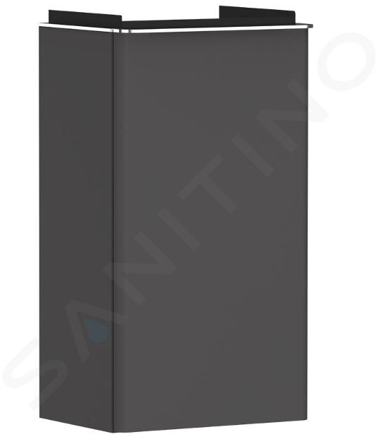 Hansgrohe Xelu Q - Mobiletto per lavabo, 63x34x27 cm, 1 anta, cerniere a destra, grigio opaco/cromo 54016000