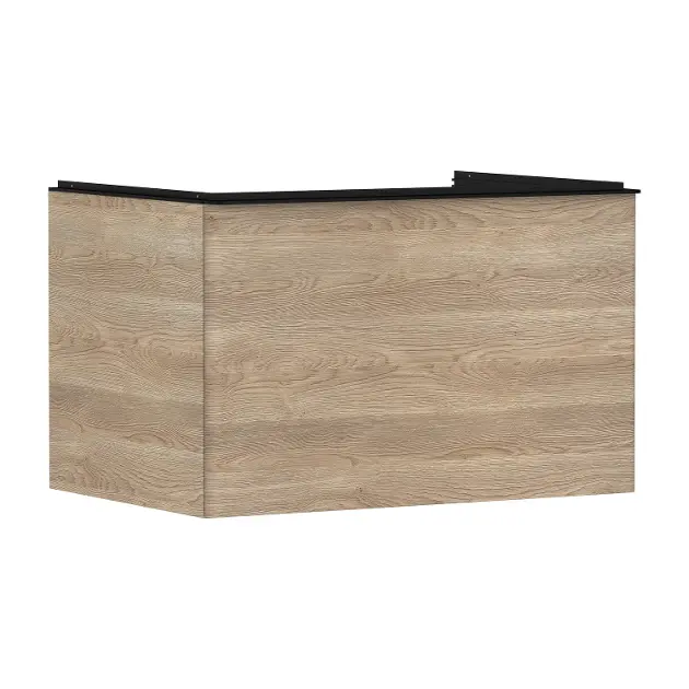Hansgrohe Xelu Q - Umyvadlová skříňka, 50x78x55 cm, 1 zásuvka, přírodní dub/matná černá 54056670