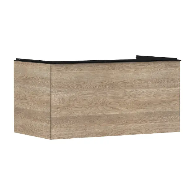 Hansgrohe Xelu Q - Umyvadlová skříňka, 50x98x55 cm, 1 zásuvka, přírodní dub/matná černá 54060670