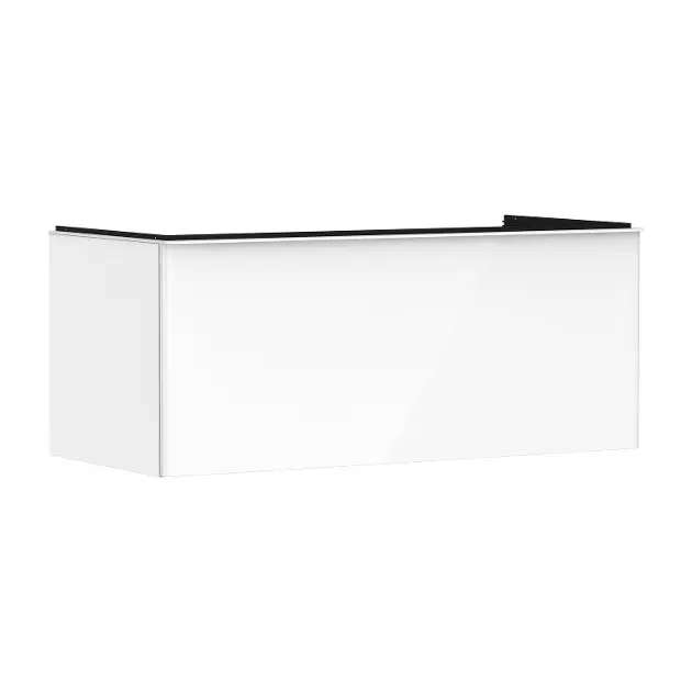 Hansgrohe Xelu Q - Umyvadlová skříňka, 50x118x55 cm, 1 zásuvka, lesklá bílá/matná bílá 54062700