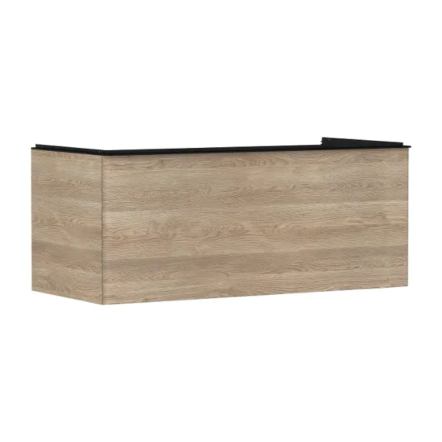 Hansgrohe Xelu Q - Umyvadlová skříňka, 50x118x55 cm, 1 zásuvka, přírodní dub/matná černá 54064670