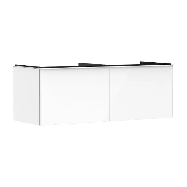 Hansgrohe Xelu Q - Umyvadlová skříňka, 50x136x55 cm, 2 zásuvky, lesklá bílá/matná bílá 54066700