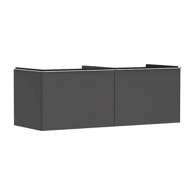 Hansgrohe Xelu Q - Umyvadlová skříňka, 50x136x55 cm, 2 zásuvky, matná šedá/chrom 54067000