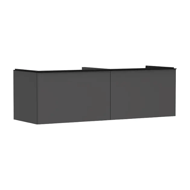 Hansgrohe Xelu Q - Umyvadlová skříňka, 50x156x55 cm, 2 zásuvky, matná šedá/matná černá 54071670