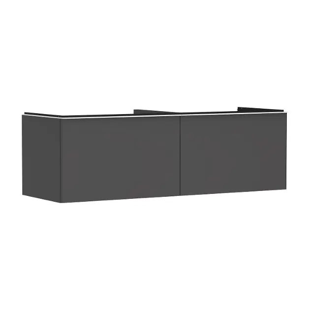 Hansgrohe Xelu Q - Umyvadlová skříňka, 50x156x55 cm, 2 zásuvky, matná šedá/matná bílá 54071700