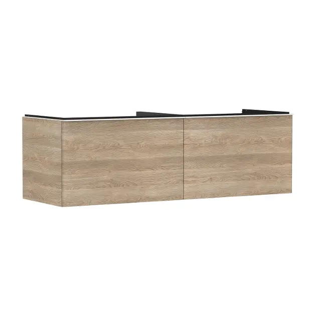 Hansgrohe Xelu Q - Umyvadlová skříňka, 50x156x55 cm, 2 zásuvky, přírodní dub/matná bílá 54072700