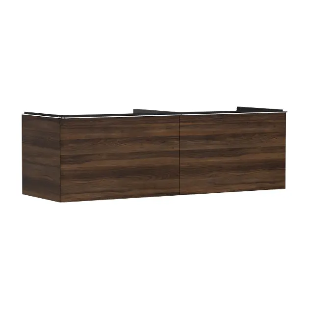 Hansgrohe Xelu Q - Umyvadlová skříňka, 50x156x55 cm, 2 zásuvky, tmavý ořech/chrom 54073000