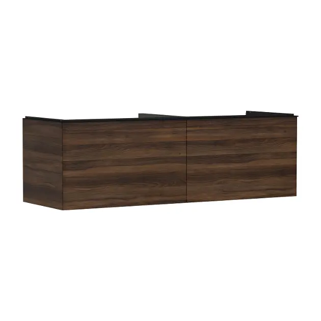 Hansgrohe Xelu Q - Umyvadlová skříňka, 50x156x55 cm, 2 zásuvky, tmavý ořech/matná černá 54073670