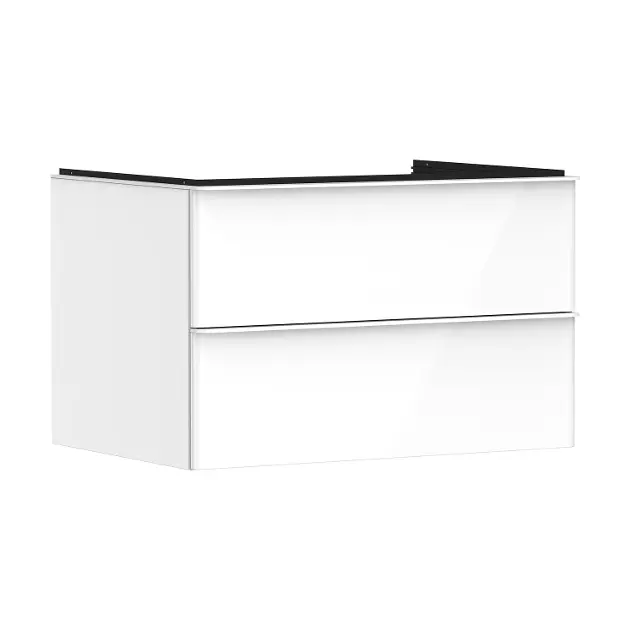 Hansgrohe Xelu Q - Umyvadlová skříňka, 50x78x55 cm, 2 zásuvky, lesklá bílá/matná bílá 54074700