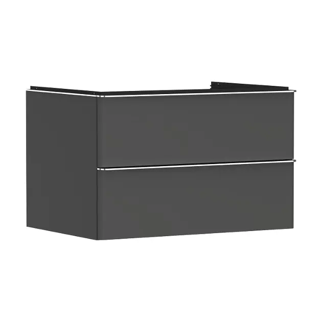 Hansgrohe Xelu Q - Umyvadlová skříňka, 50x78x55 cm, 2 zásuvky, matná šedá/chrom 54075000