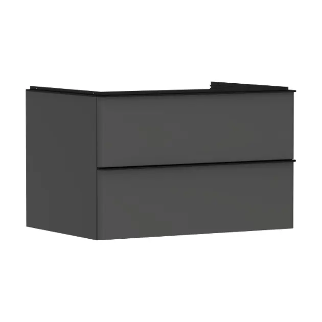 Hansgrohe Xelu Q - Umyvadlová skříňka, 50x78x55 cm, 2 zásuvky, matná šedá/matná černá 54075670