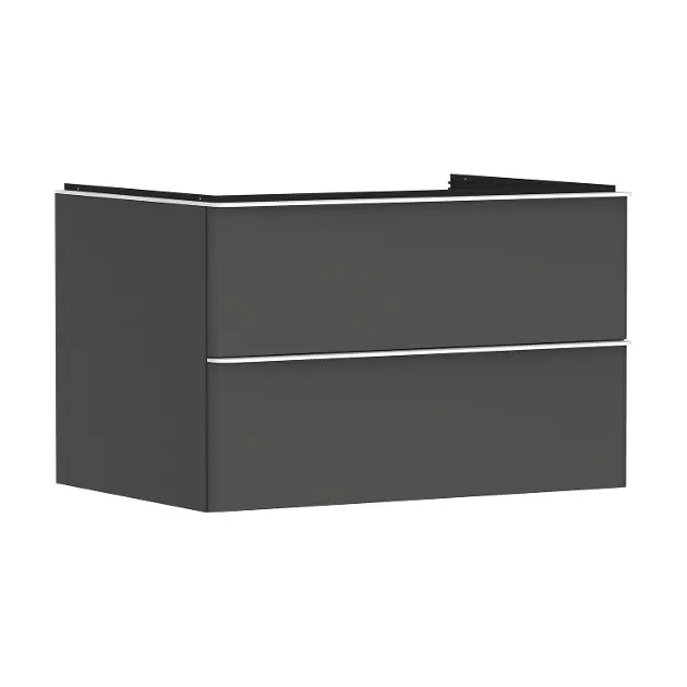 Hansgrohe Xelu Q - Umyvadlová skříňka, 50x78x55 cm, 2 zásuvky, matná šedá/matná bílá 54075700