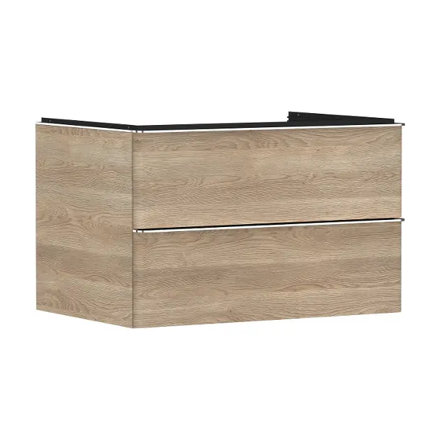 Hansgrohe Xelu Q - Umyvadlová skříňka, 50x78x55 cm, 2 zásuvky, přírodní dub/chrom 54076000