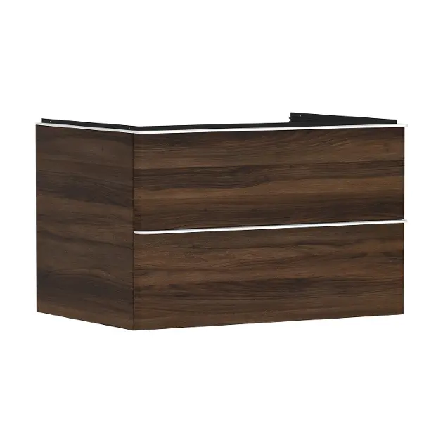 Hansgrohe Xelu Q - Umyvadlová skříňka, 50x78x55 cm, 2 zásuvky, tmavý ořech/matná bílá 54077700