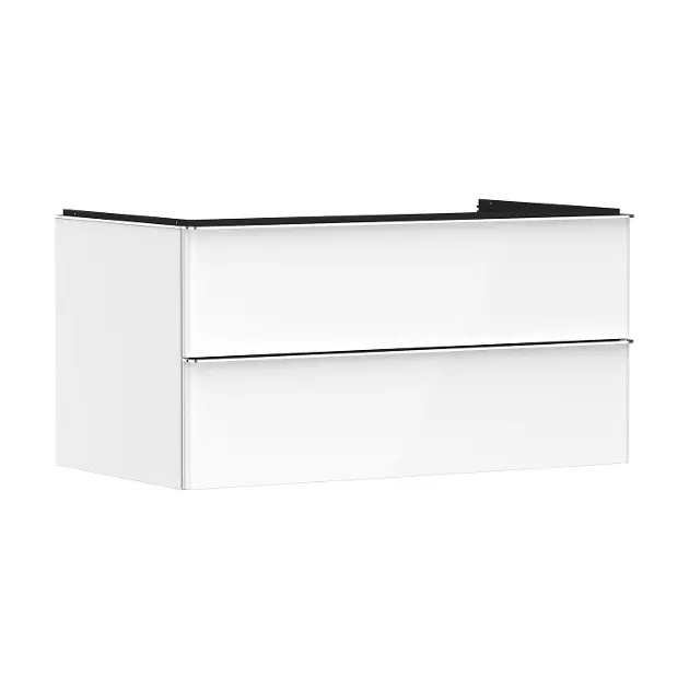Hansgrohe Xelu Q - Umyvadlová skříňka, 50x98x55 cm, 2 zásuvky, lesklá bílá/chrom 54078000