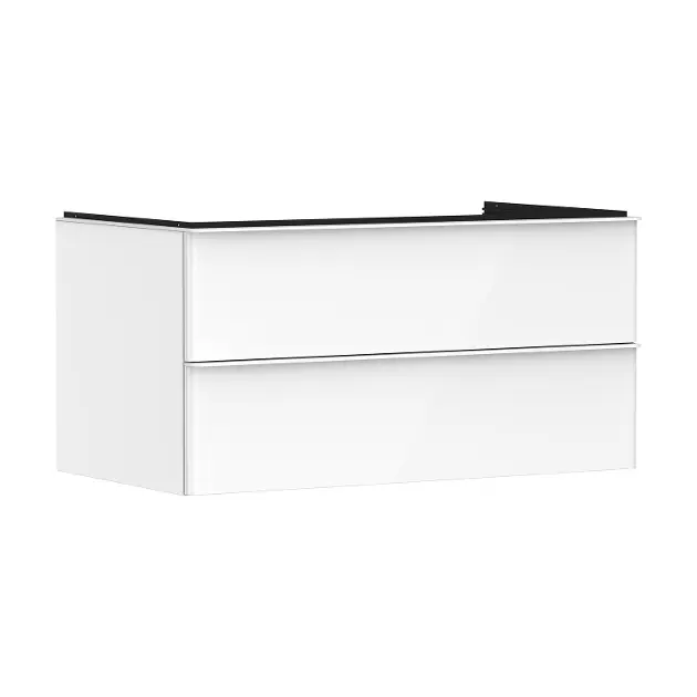 Hansgrohe Xelu Q - Umyvadlová skříňka, 50x98x55 cm, 2 zásuvky, lesklá bílá/matná bílá 54078700