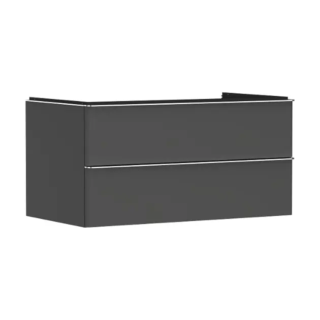 Hansgrohe Xelu Q - Umyvadlová skříňka, 50x98x55 cm, 2 zásuvky, matná šedá/chrom 54079000